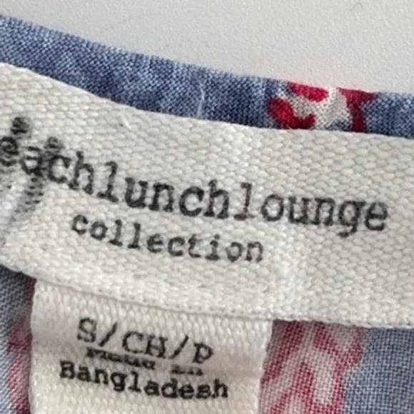 Beachlunchlounge Maxi Dress Womens Small Blue Pink Excellent Paisley Tiered Boho - Picture 4 of 7